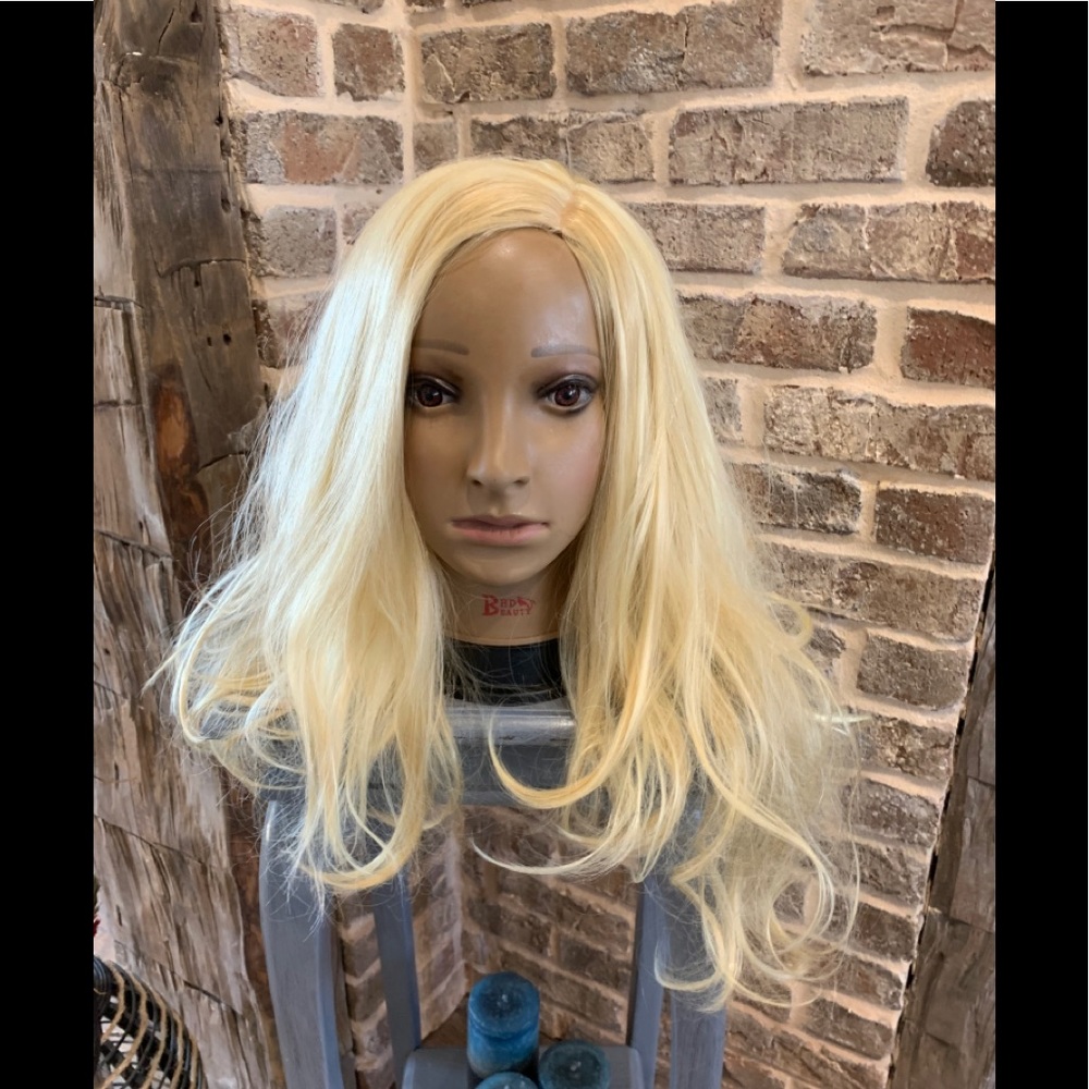 New Blonde Mix Long Wavy Hair Full Wig #37